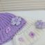 Fashion Purple Acrylic Flower Knitted Children's Beanie