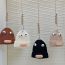 Fashion Milky White Acrylic Sausage Mouth Big Eyes Knitted Children's Beanie