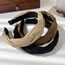 Fashion C Pure Black Fabric Braided Wide-brimmed Headband
