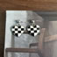 Fashion 03 Heart Black And White Plaid Earrings Alloy Dripping Plaid Love Earrings