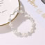 Fashion Silver Geometric Diamond Ball Pearl Bracelet