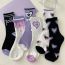 Fashion 4# Cotton Printed Knit Mid-calf Socks