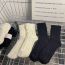 Fashion Black [1 Pair] Cotton Twist Coral Fleece Stockings