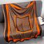 Fashion Brown Polyester Printed Square Scarf