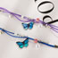 Fashion Blue Alloy Butterfly Braided Bracelet