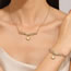 Fashion Necklace Copper Diamond Rose Necklace Bracelet Set