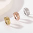 Fashion Rose Gold Titanium Steel Braided Men's Ring
