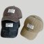 Fashion Gray Adult 55-59cm Washed Soft-top Patch Baseball Cap