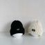 Fashion Off-white Acrylic Patch Knitted Children's Beanie