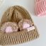 Fashion Pink Children's Beanie With Rolled Bunny Ears