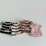 Fashion Pink Acrylic Striped Knitted Patch Children's Beanie
