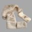 Fashion Beige Blended Knitted Bear Scarf And Gloves Integrated Hood