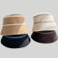 Fashion Beige Striped Wool Bucket Hat