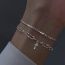 Fashion 7# Alloy Diamond Geometric Chain Star Bracelet Set