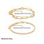 Fashion 6# Alloy Diamond Geometric Chain Love Bracelet Set