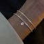 Fashion 6# Alloy Diamond Geometric Chain Love Bracelet Set