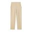 Fashion White Blend Buttoned Straight-leg Trousers