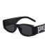 Fashion Bright Black And Gray Film Ac Square Sunglasses