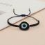 Fashion Black Cord Braided Acrylic Eye Bracelet