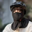 Fashion Khaki Flannel Protective Dust Mask Integrated Neck Gaiter