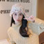 Fashion Beige Knitted Patch Beanie