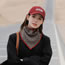 Fashion Solid Red Acrylic Solid Color Neck Scarf