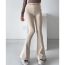 Fashion Khaki Waist-revealing Floor-length Trousers With Slight Bootcut