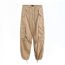Fashion Khaki Polyester Cargo Trousers With Large Pockets And Leggings