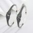 Fashion Green Eyed Retro Silver Sz4201 Metal Owl Open Bracelet For Men