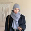 Fashion Foggy Gray Cotton Knitted Scarf