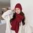 Fashion Red Cotton Knitted Scarf