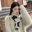 Fashion Beige Cotton Printed Knitted Scarf