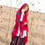Fashion Wine Red-send Cloth Bag Cotton Embroidered Thin Scarf