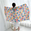 Fashion 48 Bird In Flower Blue Cotton And Linen Printed Sun Protection Scarf Shawl