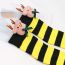 Fashion 9# Black And White Wide Strip/bow Tie Deer Polyester Three-dimensional Christmas Striped Knitted Over-the-knee Socks