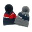 Fashion Navy Blue Acrylic Dinosaur Embroidered Protective Knitted Children's Beanie