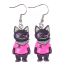 Fashion Purple Resin Cartoon Cat Earrings