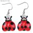 Fashion Pink Butterfly Resin Geometric Cartoon Insect Earrings