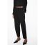 Fashion Black Polyester Belted Micro-pleated Leggings Trousers