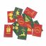 Fashion Randomly Mixed Square Christmas Tags [red And Green Styles] [4*6cm] Christmas Printed Hang Tag