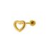 Fashion 1#gold Stainless Steel Diamond-encrusted Geometric Piercing Nails (single)