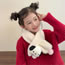 Fashion Beige Three-dimensional Cartoon Children's Socket Scarf