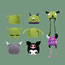 Fashion Set Of Three Eyes-bag Cartoon Knitted Monster Beanie