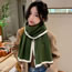 Fashion Grey Polyester Color Block Patch Scarf