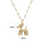 Fashion Balloon Dog Gold Plated Copper Puppy Necklace With Zirconium