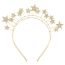 Fashion Gold Alloy Diamond-encrusted Five-pointed Star Headband
