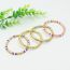 Fashion 7# Alloy Geometric Bamboo Tube Mixed Color Bracelet