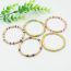 Fashion 7# Alloy Geometric Bamboo Tube Mixed Color Bracelet