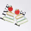Fashion Color Alloy Book Apple Earrings With Rice Beads