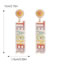 Fashion Color Alloy Colorful Rice Beads Letter Earrings
